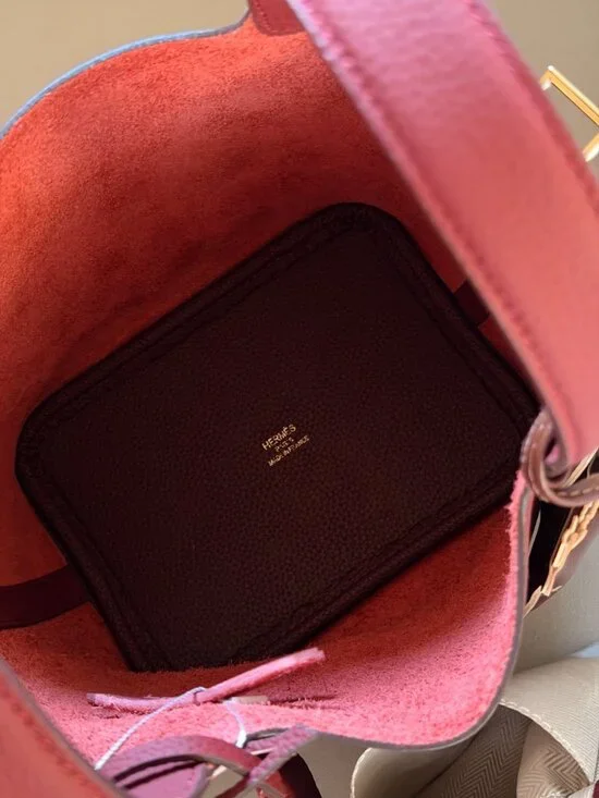 Luxury Rouge H Clemence Picotin Lock 18 Gold Hardware Bag - Picture 3 of 9